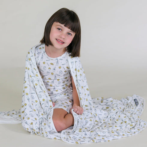 milk-cookies-original-bamboo-kids-pajama-short-set-bellabu-bear - Sophia's Style -2